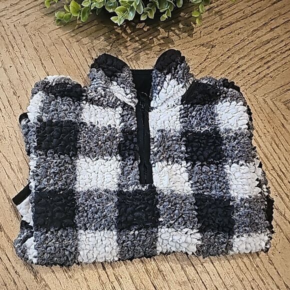 Epic Threads black and white fleece pull over sweater size 6 boys - Picture 10 of 11